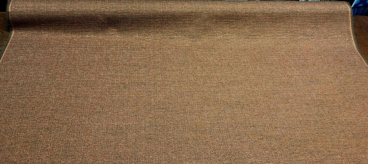 Rawhide Copper Slubbed Textured Cotton Polyester Fabric - Copper Orange Dark Taupe, 54" Width (1 Yard)