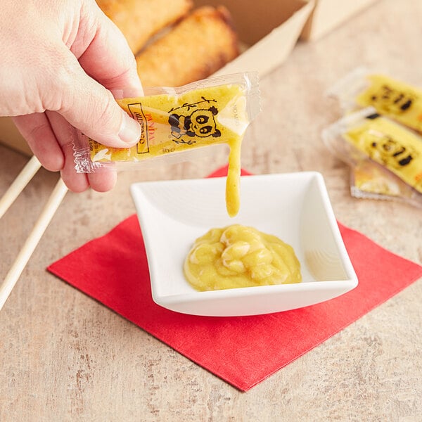 Kari-Out Company Spicy Asian Mustard 8 Gram Portion Packet - 450/Case
