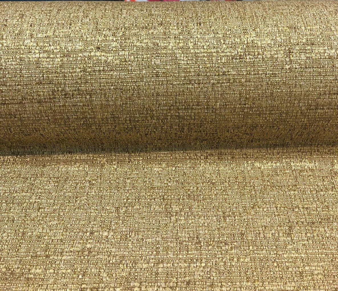 Rawhide II Cotton Polyester Blend Fabric - Wheat Gold Slubbed Textured, 54" Width (1 Yard)