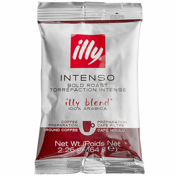 illy Intenso Coffee Packet 2.26 oz. - 48/Case