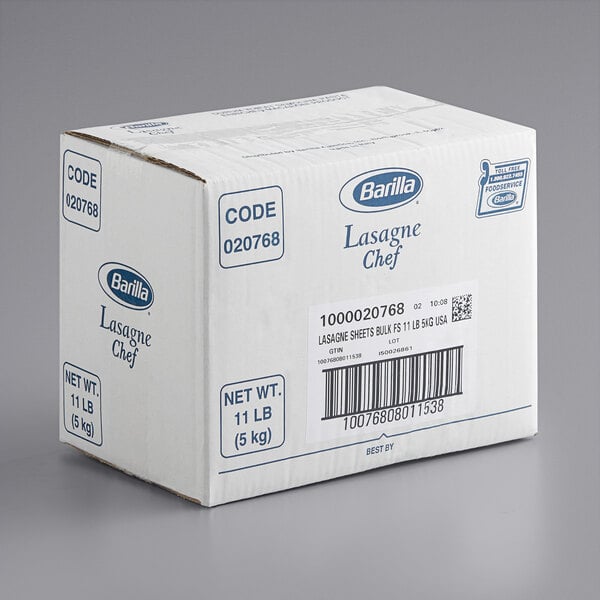 Barilla Full Chef Lasagna Sheets 11 lb.