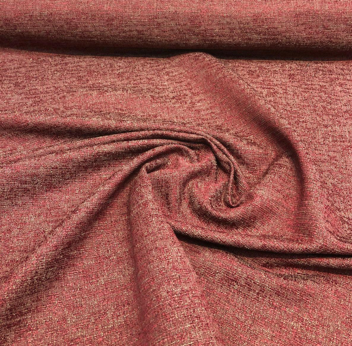 Rawhide Monarch Cotton Polyester Fabric - Burgundy Red Slubbed Textured, 54" Width (1 Yard)