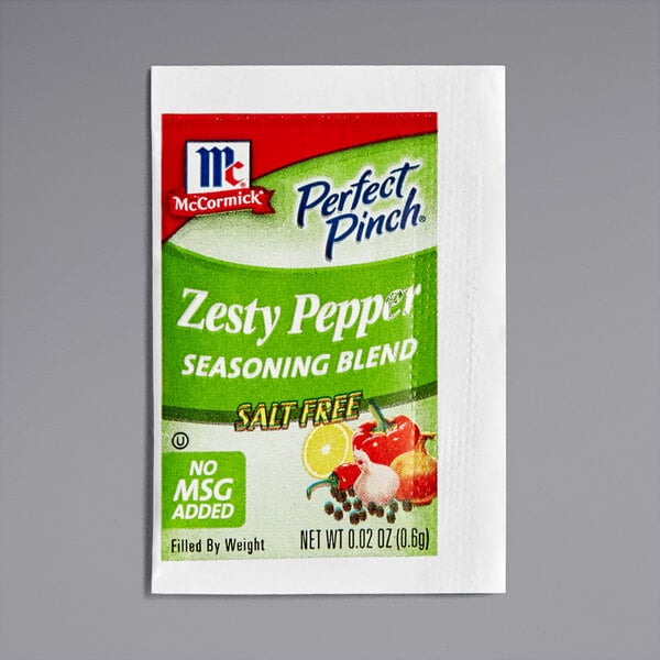 McCormick Perfect Pinch Zesty Pepper Seasoning Blend 0.02 oz. Packet - 500/Case