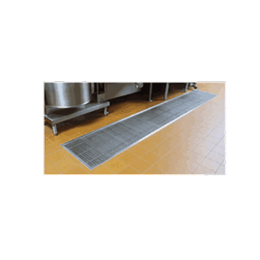 Eagle Group ASFT-1860-SG Floor Trough 18" x 60," Stainless Steel Subway-Style Grating, 6" Deep