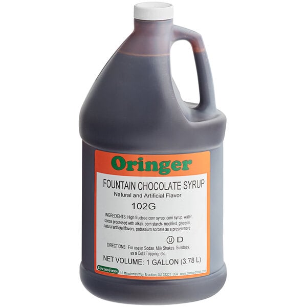Oringer Chocolate Fountain and Milkshake Syrup 1 Gallon