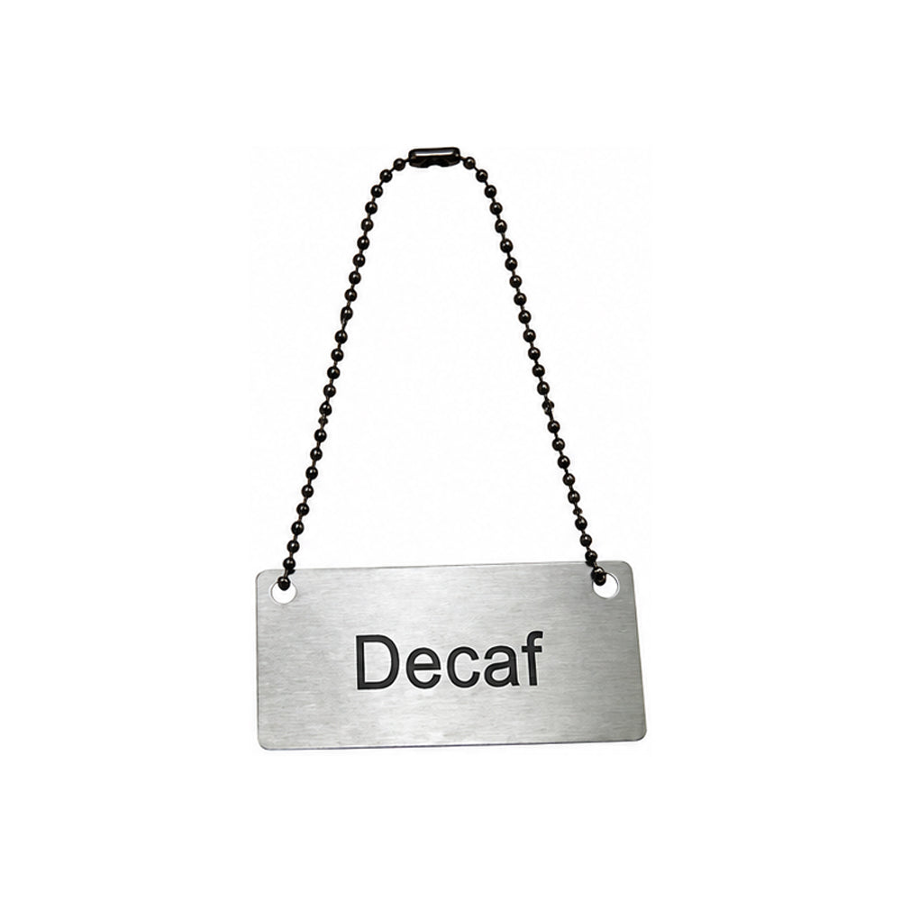 Update International Beverage Chain Sign, Stainless Steel, Decaf