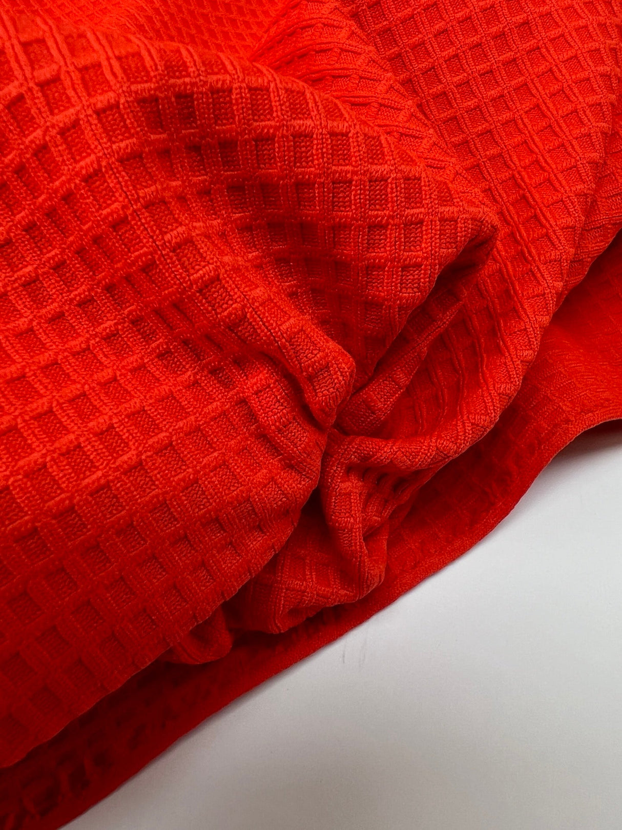 Polyamide Elastane Knit Checked Orange