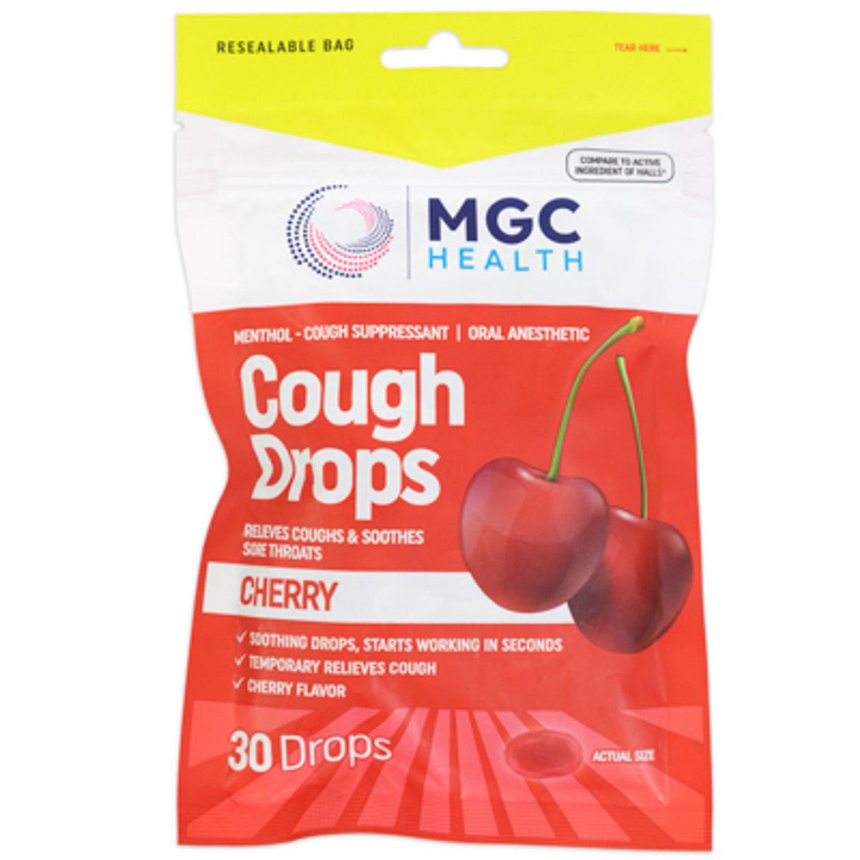 COUGH DROPS 30CT CHERRY MGC HEALTH