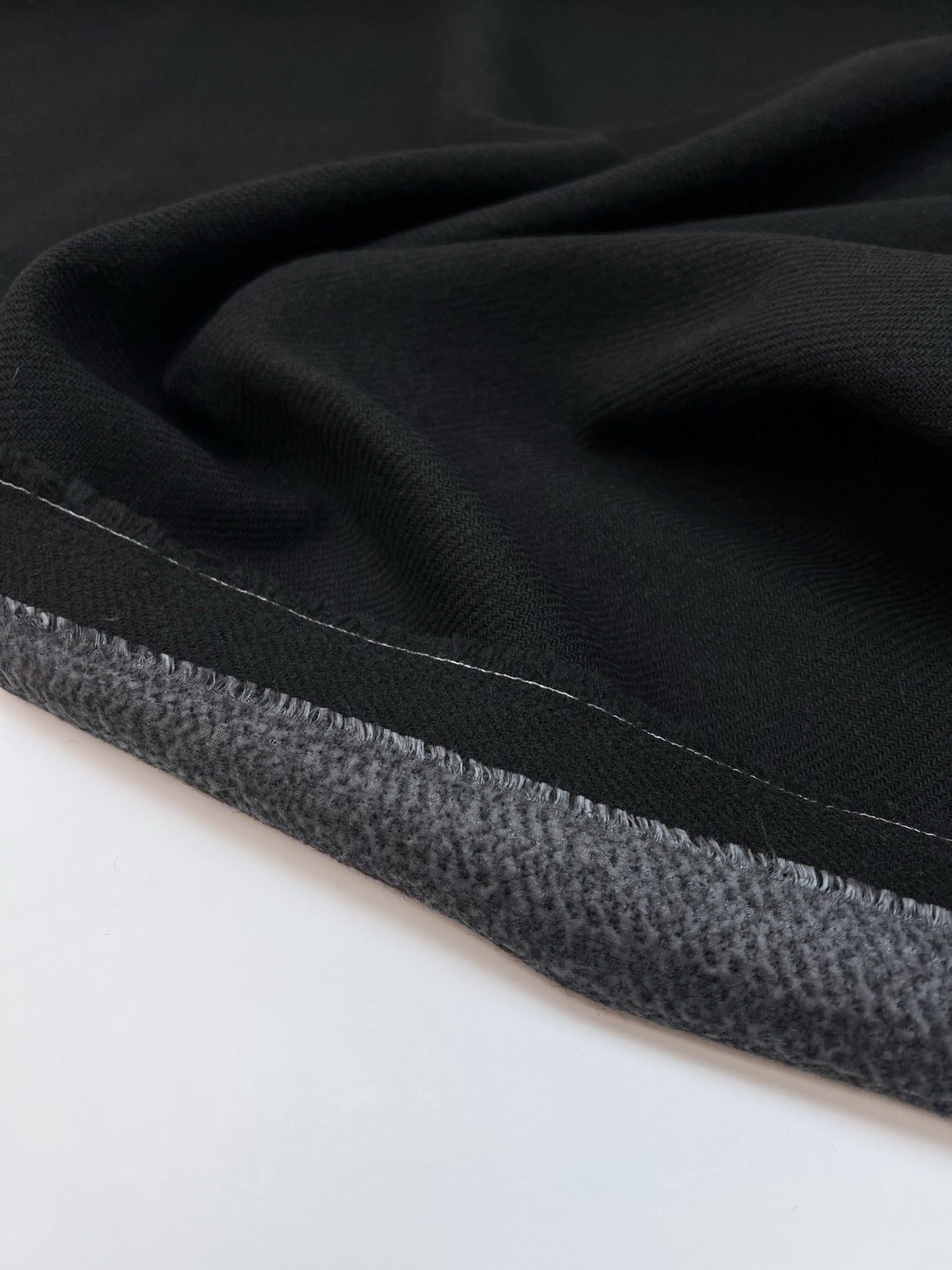 Black Wool Twill Fabric
