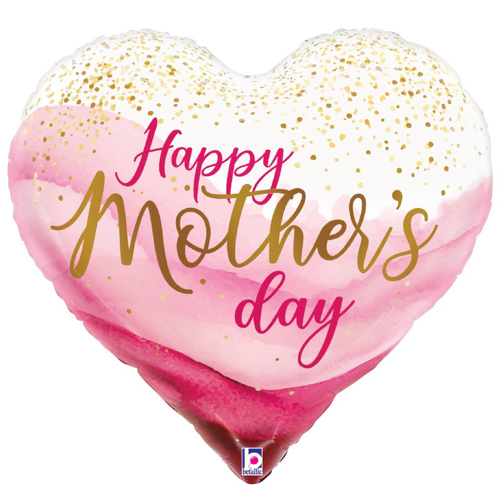 Mother's Day Pink Heart Foil Balloon