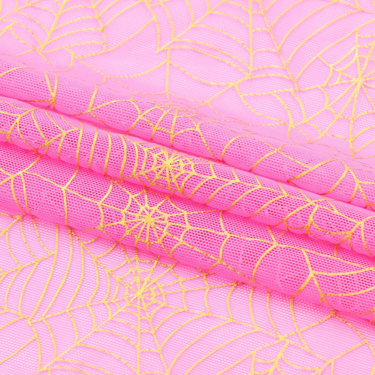 Spiderweb Foiled Mesh Spandex Fabric