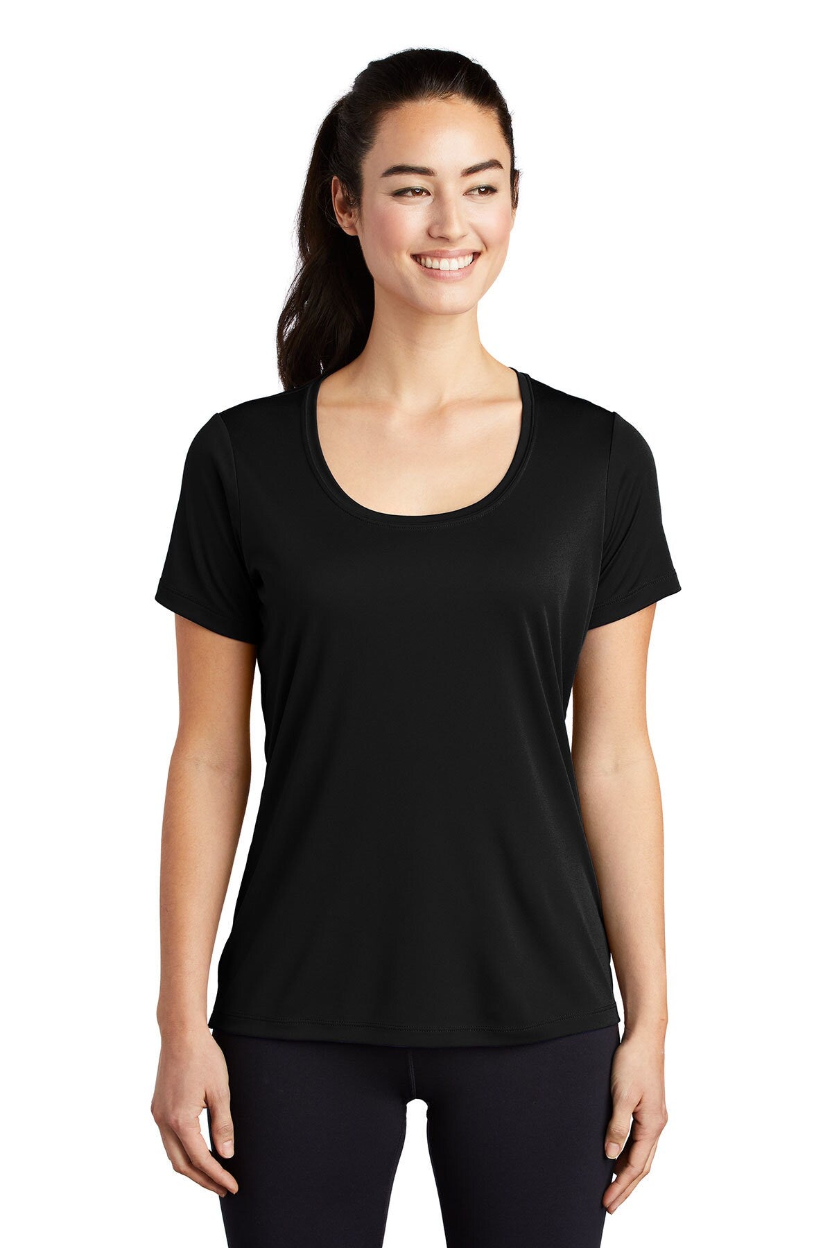 Sport-Tek®- Ladies Scoop Neck Short Sleeve Tee