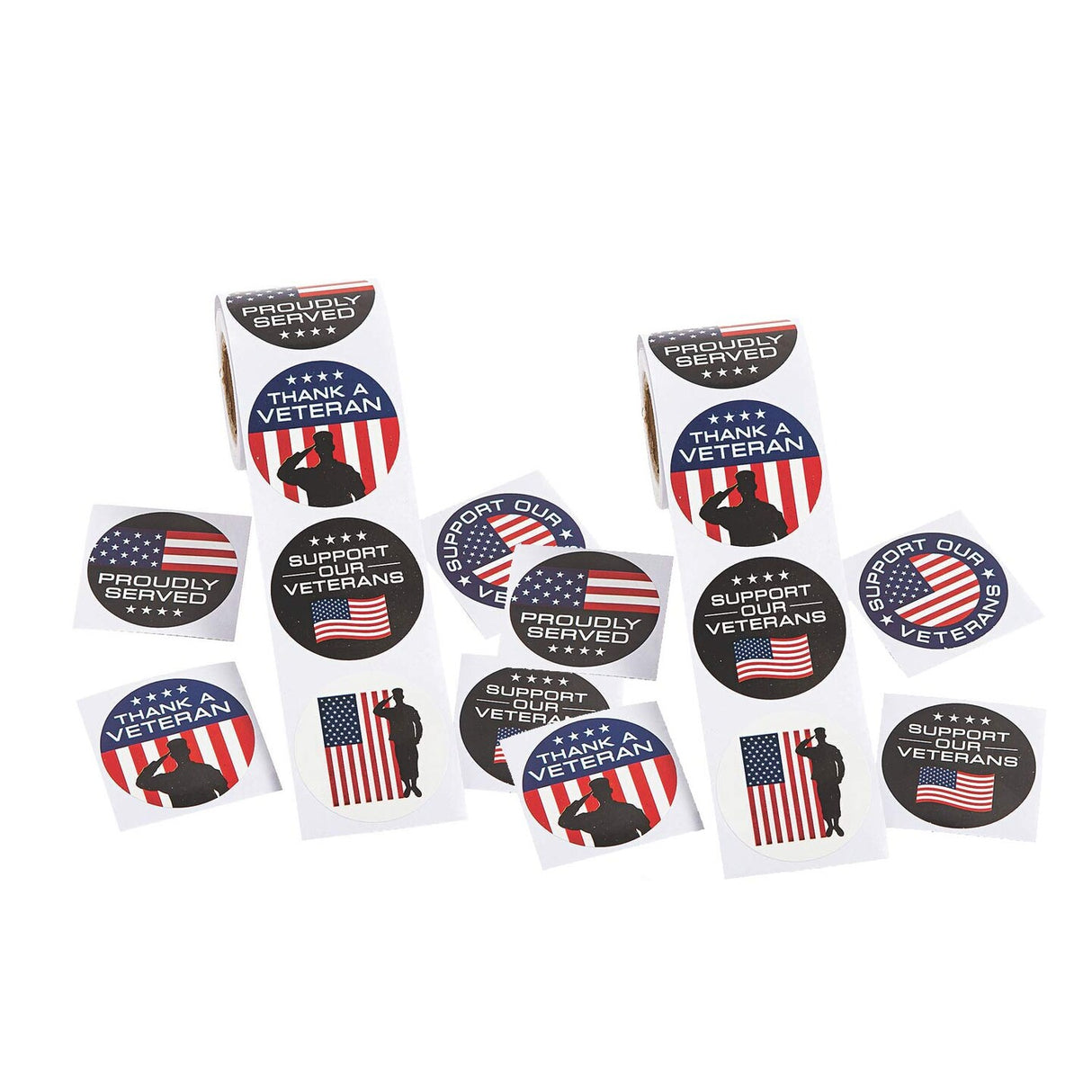 Veteran Support Paper Sticker Roll 100 Pieces
