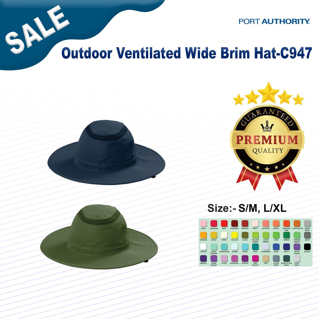 Port Authority® Outdoor Ventilated Wide Brim Hat