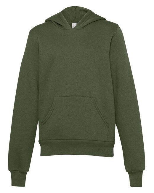 Bella + Canvas® Youth Sponge Fleece Pullover Long Sleeve Hooded Sweatshirt