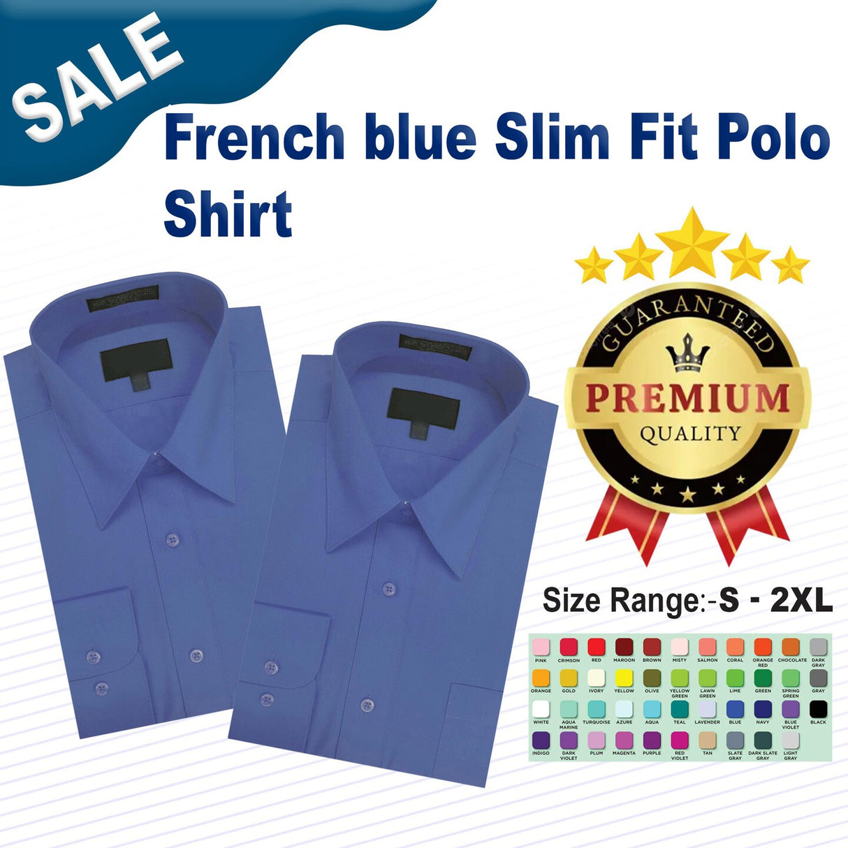 French blue Slim Fit Polo Shirt