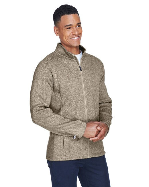 Devon & Jones® Men's Bristol Full-Zip Turtle Neck Long Sleeve Sweater Fleece Jacket