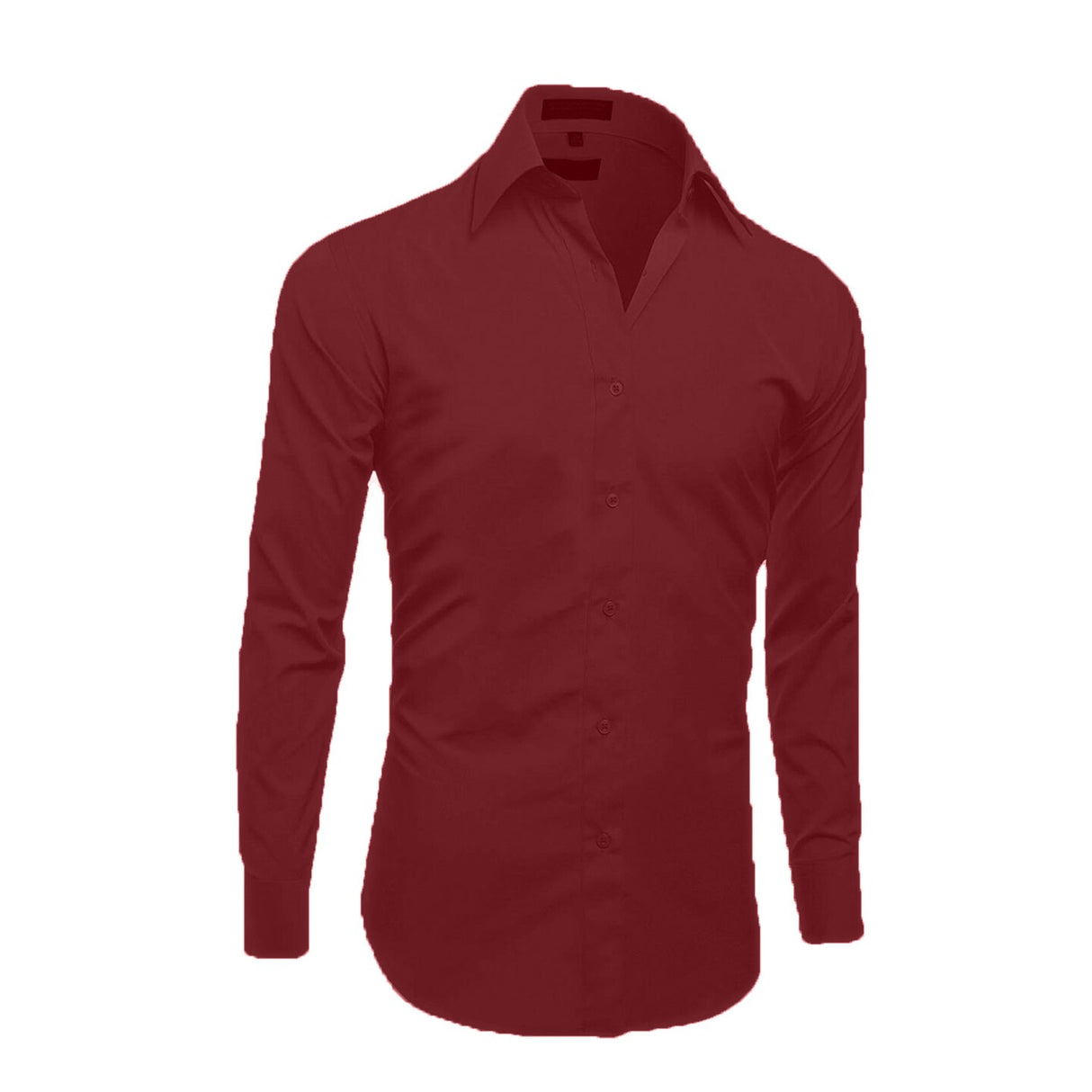Burgundy Slim Fit Long Sleeve Polo Shirt