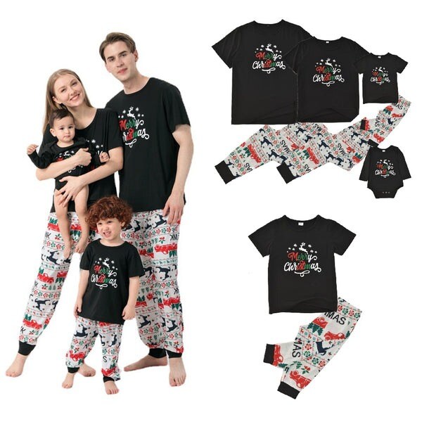 Merry Christmas Loungewear Sets T-shirt Pants Bodysuit