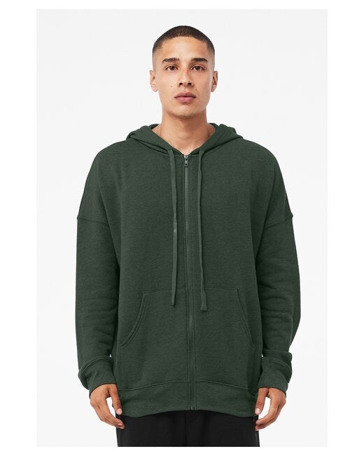 Bella + Canvas® Sponge Fleece DTM Full-Zip Hooded Sweatshirt
