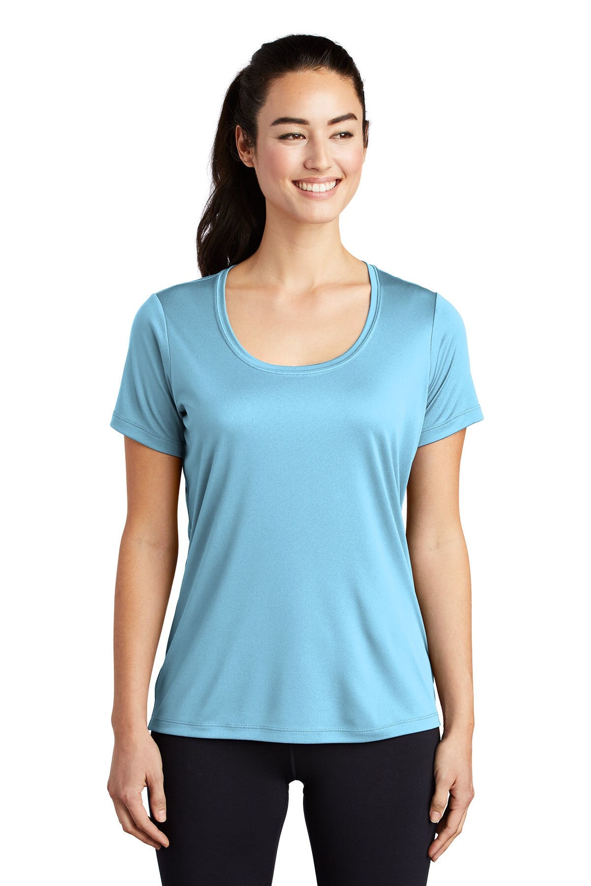 Sport-Tek®- Ladies Scoop Neck Short Sleeve Tee