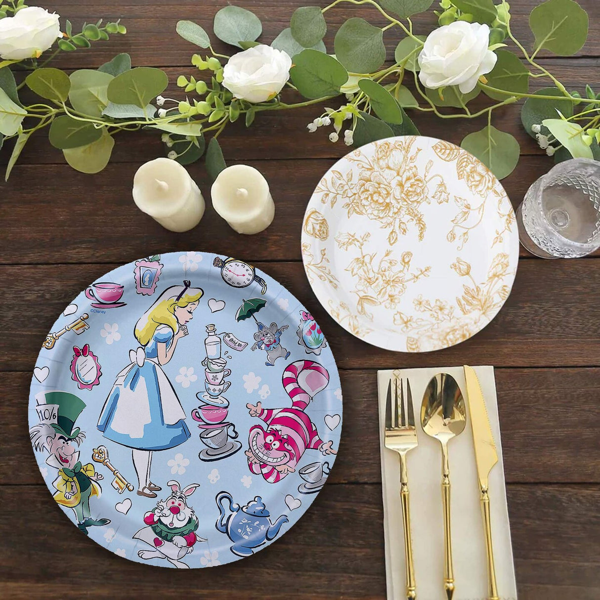 8 Count Disney Alice in Wonderland Paper Dessert Plates Birthday Party Supplies