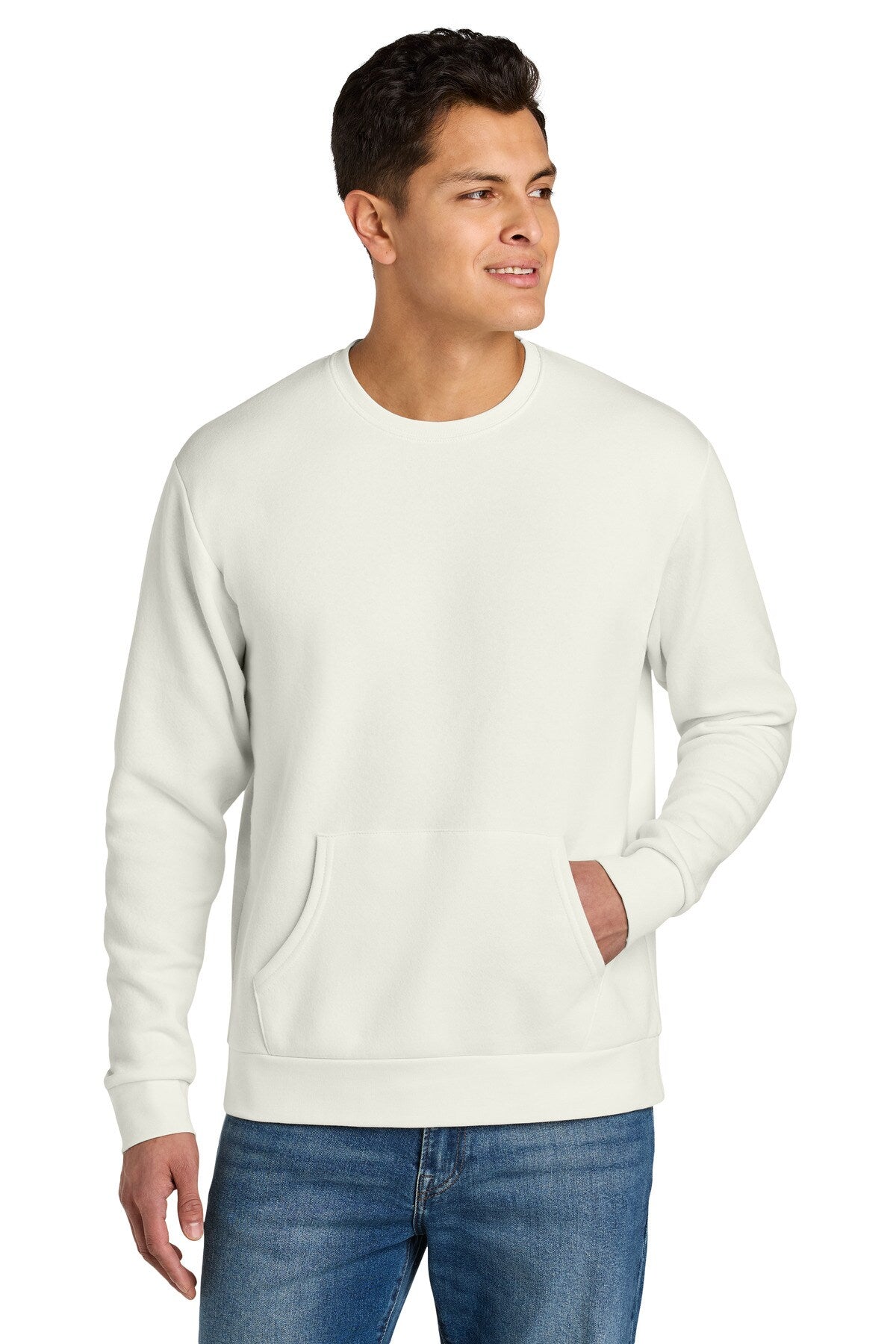 Next Level® Santa Barbara Pocket Crewneck Long Sleeve Sweatshirt