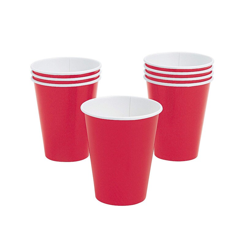 9 oz School Bus Yellow Paper Party Cups – 24 Count Disposable Set