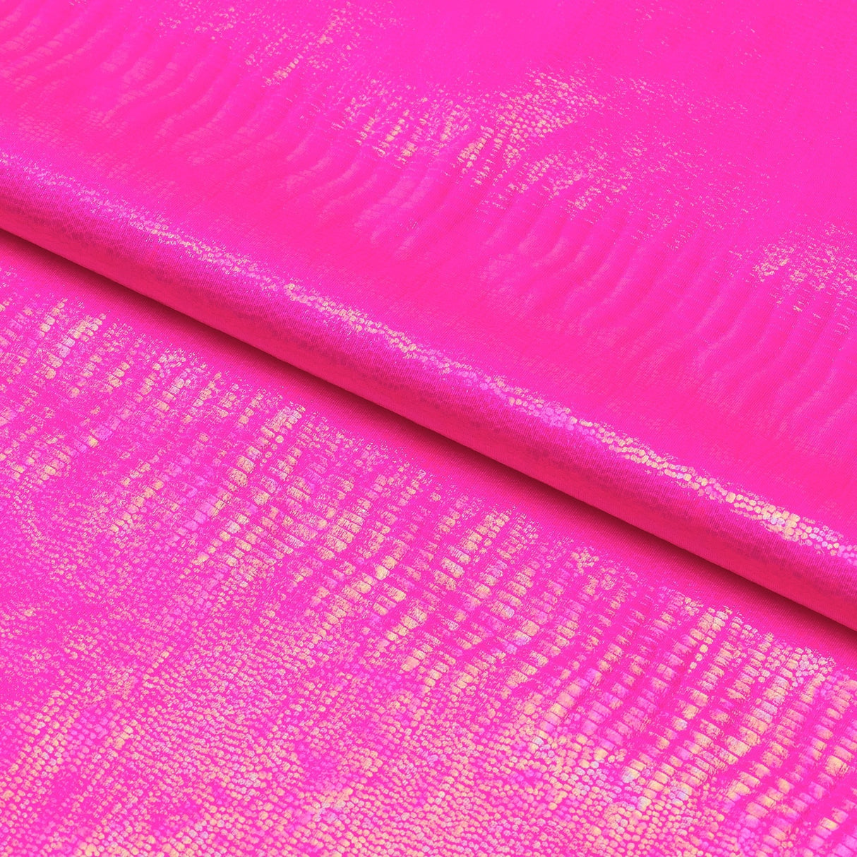 Hologram Spandex Oil Slick Python Fabric