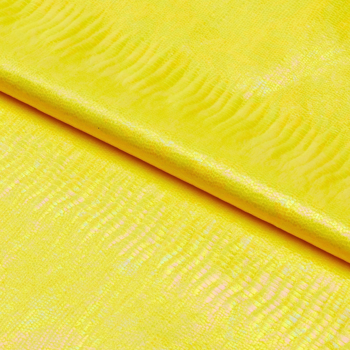 Oil Slick Python Hologram Spandex Fabric - Oil Slick Python Hologram, 56/58" Width, 270 Gsm (1 Yard)