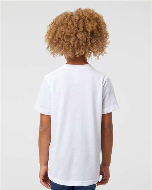 Youth Polyester Short Sleeve Crewneck Sublimation Tee