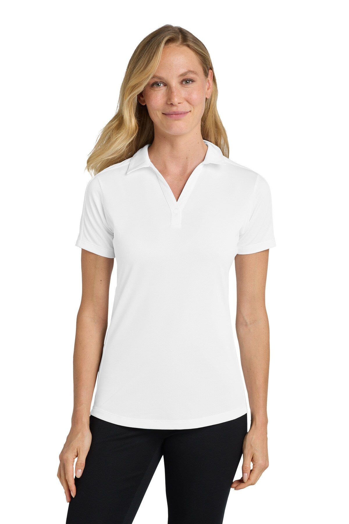 Port Authority® Women's Diamond Jacquard Polo Moisture Wicking Textured Office Shirt