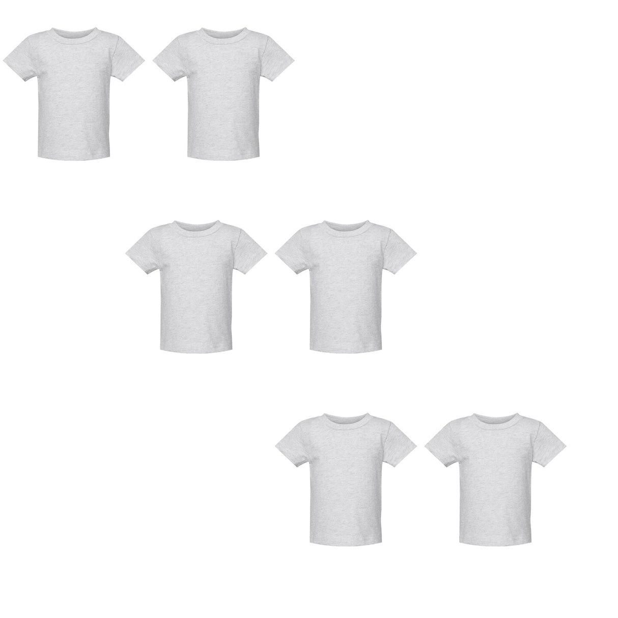 RADYAN® Toddler Fine Jersey Crew Neck Short Sleeve Tee - 3321