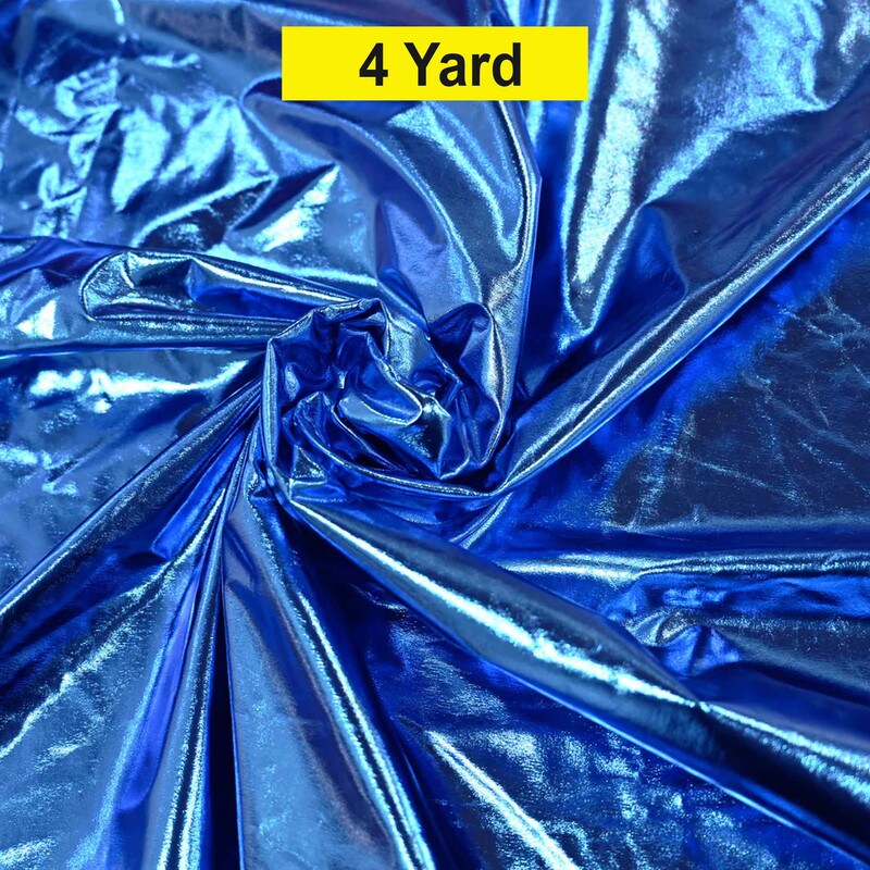 Metallic Foil Spandex Lame Stretch Fabric for Apparel and Costumes