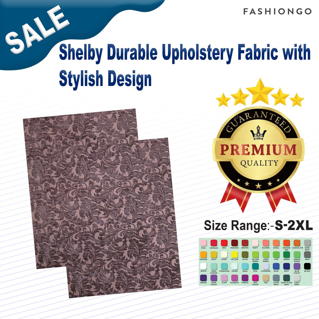1 Yard Shelby Durable Upholstery Fabric with Stylish Design