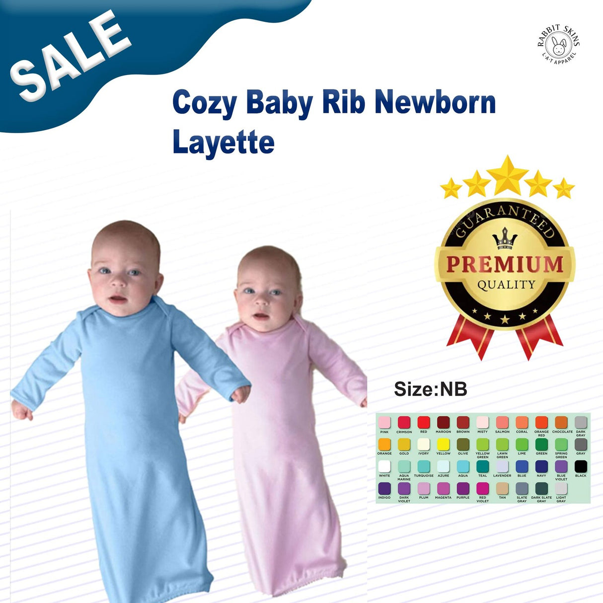RADYAN® Cozy Baby Rib Newborn Layette
