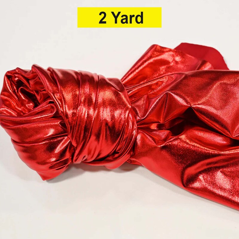 Metallic Foil Spandex Lame Stretch Fabric for Apparel and Costumes