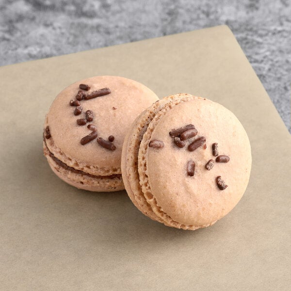 Macaron Centrale Dutch Chocolate Buttercream Macaron - 50/Pack