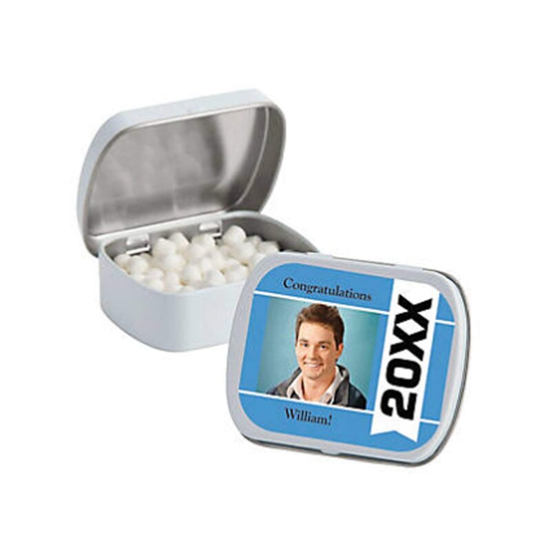 2 1/2" Custom Photo Graduation Year Mint Tins 24 Pieces