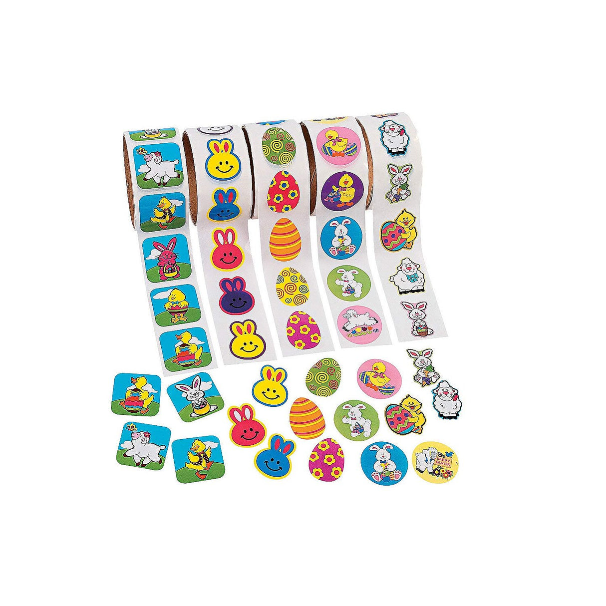 Vibrant Easter Roll Sticker Assortment 500 Pieces for Crafts and Fun