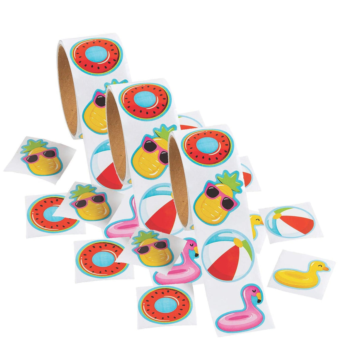 Pool Party Sticker Roll 100 Pieces