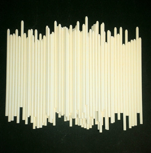 7/32" x 7" Pointed Paper Taffy Apple Sucker Sticks - 1,000 Pack