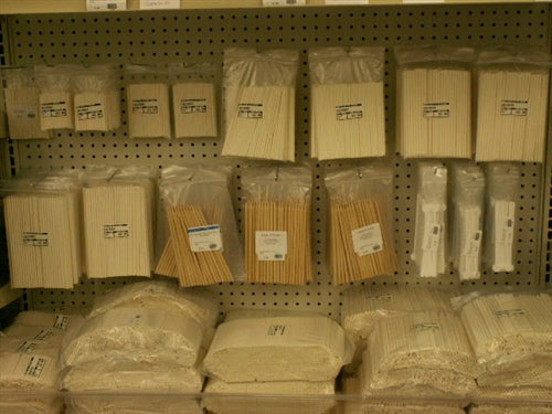 7/32" x 7" Pointed Paper Taffy Apple Sucker Sticks - 1,000 Pack