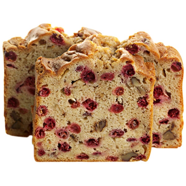 Sweet Sam's 8-Slice Pre-Cut Cranberry Walnut Pound Cake 2 lb. - 2/Case