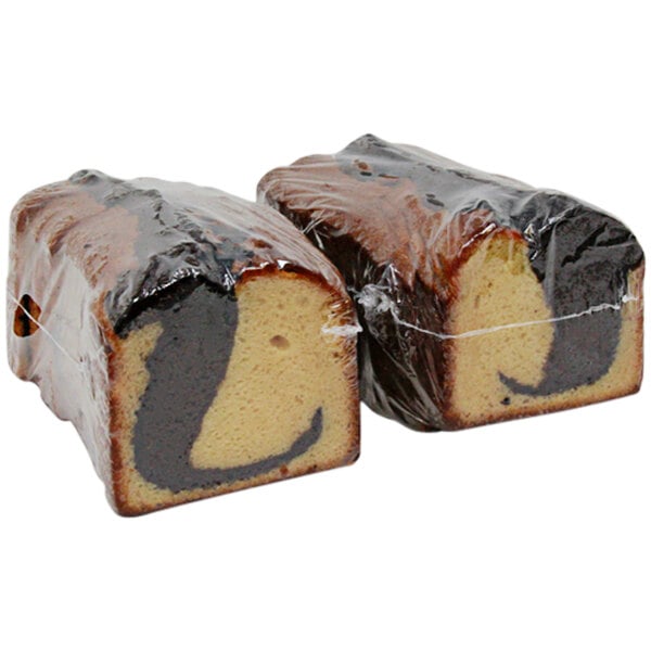 Sweet Sam's 8-Slice Pre-Cut Marble Pound Cake 2 lb. - 2/Case