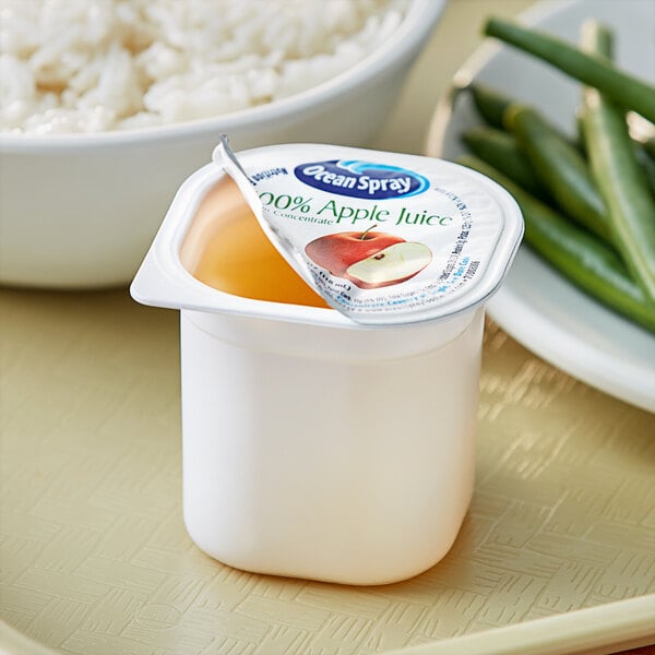 Ocean Spray Apple Juice Cups 4 fl. oz. - 48/Case