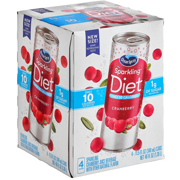 Ocean Spray Diet Sparkling Cranberry Juice Cocktail 11.5 fl. oz. - 24/Case