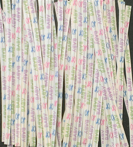 Baby Paper Twist Ties - 50 Pack