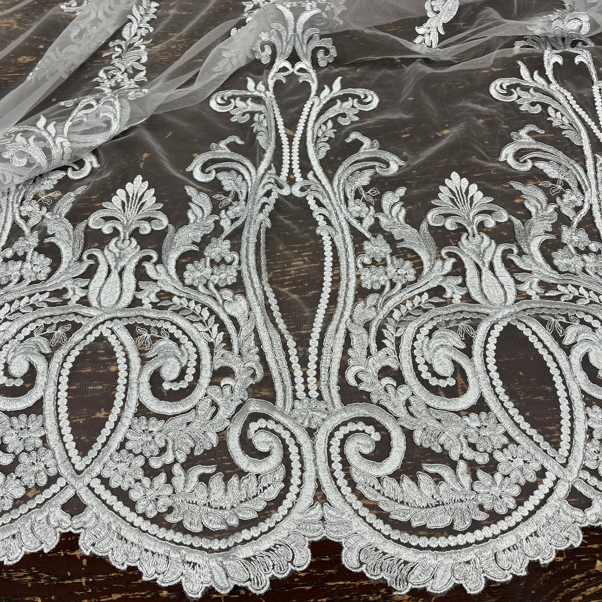 Embroidered Bridal Lace Fabric