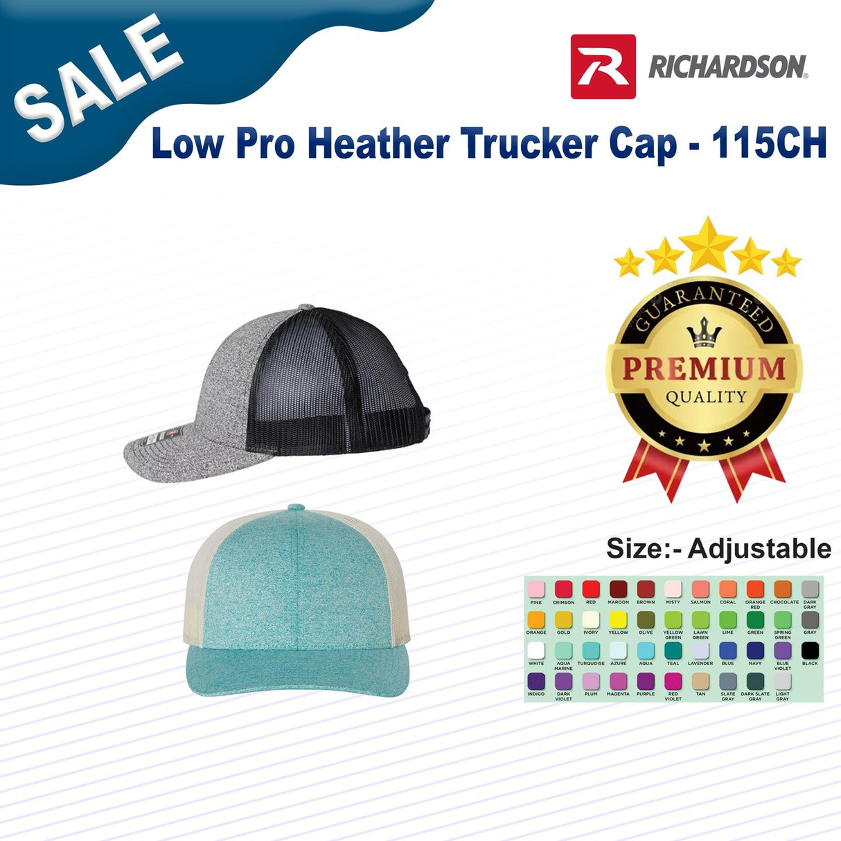 Richardson® Low Pro Heather Trucker Cap